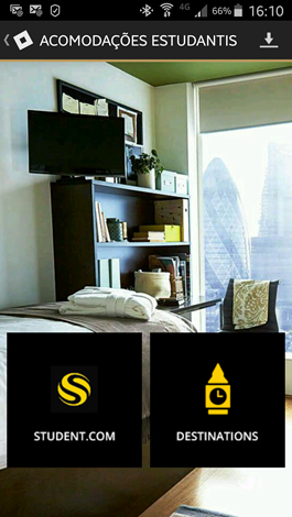 Imagem decorativa da sessão Acomodações Estudantis no aplicativo Tripbox